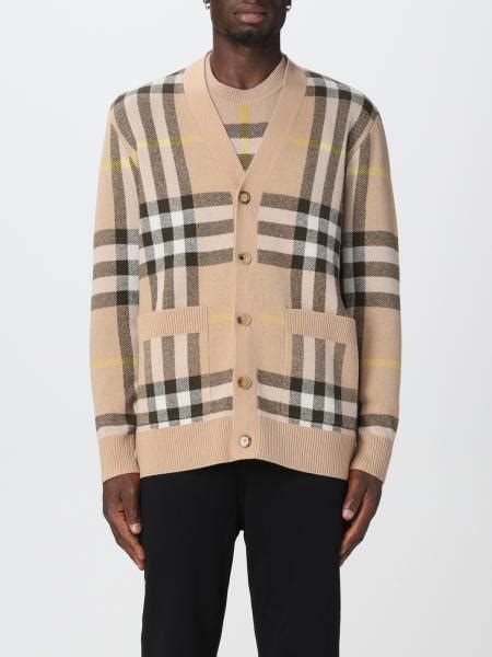 burberry strickjacke herren braun kariert|Burberry Karierter Burberry Cardigan .